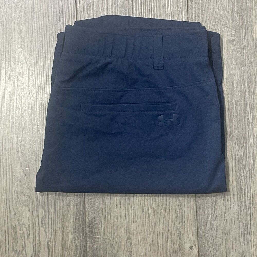 Under Armour Heatgear Golf Shorts Men's 38 Blue Outdoor Hiking Performance